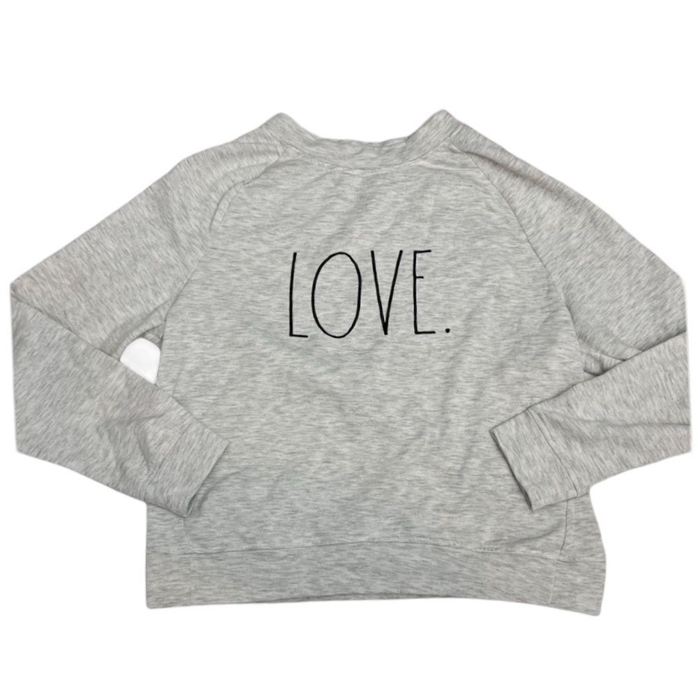 Rae Dunn LOVE Heather Gray Sweatshirt